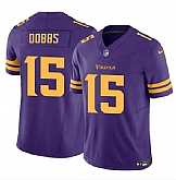 Men & Women & Youth Minnesota Vikings #15 Josh Dobbs Purple 2023 F.U.S.E. Color Rush Limited Jersey,baseball caps,new era cap wholesale,wholesale hats