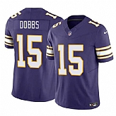 Men & Women & Youth Minnesota Vikings #15 Josh Dobbs Purple 2023 F.U.S.E. Throwback Limited Jersey,baseball caps,new era cap wholesale,wholesale hats