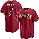 Men's Arizona Diamondbacks #7 Corbin Carroll Red Cool Base Stitched Jersey Dzhi,baseball caps,new era cap wholesale,wholesale hats