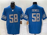 Men's Detroit Lions #58 Penei Sewell Blue 2023 F.U.S.E. Vapor Untouchable Limited Jersey,baseball caps,new era cap wholesale,wholesale hats