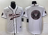Men's Inter Miami CF White Team Big Logo Cool Base Stitched Jersey,baseball caps,new era cap wholesale,wholesale hats