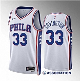 Men's Philadelphia 76ers #33 Robert Covington White Association Edition Stitched Jersey Dzhi,baseball caps,new era cap wholesale,wholesale hats