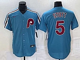 Men's Philadelphia Phillies #5 Bryson Stott Blue Cool Base Stitched Jersey,baseball caps,new era cap wholesale,wholesale hats
