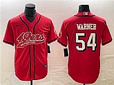 Men's San Francisco 49ers #54 Fred Warner New Red Cool Base Baseball Limited Jersey