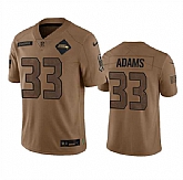 Men's Seattle Seahawks #33 Jamal Adams 2023 Brown Salute To Service Limited Jersey Dyin