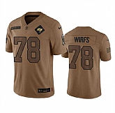 Men's Tampa Bay Buccaneers #78 Tristan Wirfs 2023 Brown Salute To Service Limited Jersey Dyin,baseball caps,new era cap wholesale,wholesale hats