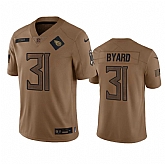 Men's Tennessee Titans #31 Kevin Byard 2023 Brown Salute To Service Limited Jersey Dyin