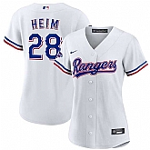 Women's Texas Rangers #28 Jonah Heim White 2023 World Series Champions Stitched Jersey(Run Small) Dzhi,baseball caps,new era cap wholesale,wholesale hats
