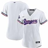Women's Texas Rangers Blank White 2023 World Series Champions Stitched Jersey(Run Small) Dzhi