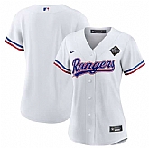 Women's Texas Rangers Blank White 2023 World Series Stitched Jersey(Run Small) Dzhi,baseball caps,new era cap wholesale,wholesale hats