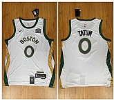 Celtics 0 Jayson Tatum White Nike 2023-24 City Edition Swingman Jersey