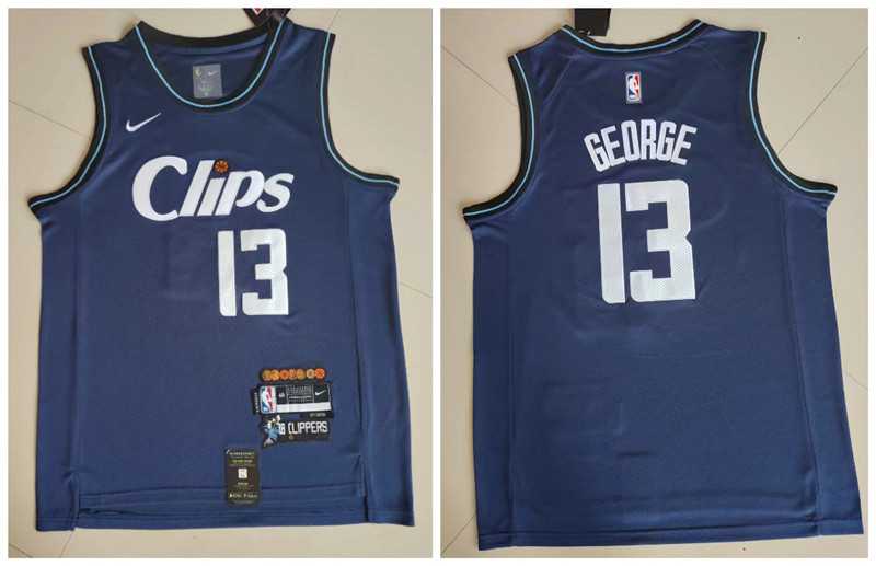 Clippers 13 Paul George Navy Nike 2023-24 City Edition Swingman Jersey