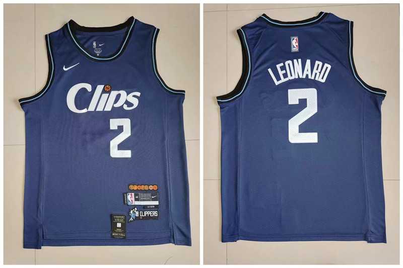 Clippers 2 Kawhi Leonard Navy Nike 2023-24 City Edition Swingman Jersey