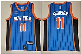 Knicks 11 Jalen Brunson Blue Nike 2023-24 City Edition Swingman Jersey
