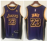 Lakers 23 Lebron James Purple Swingman Jersey