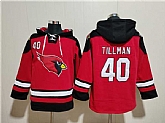 Men's Arizona Cardinals #40 Pat Tillman Red Ageless Must-Have Lace-Up Pullover Hoodie