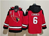 Men's Arizona Cardinals #6 James Conner Red Ageless Must-Have Lace-Up Pullover Hoodie