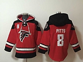 Men's Atlanta Falcons #8 Kyle Pitts Red Ageless Must-Have Lace-Up Pullover Hoodie