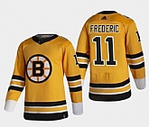 Men's Boston Bruins #11 Trent Frederic Gold Stitched NHL Jersey Dzhi,baseball caps,new era cap wholesale,wholesale hats