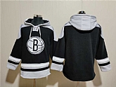 Men's Brooklyn Nets Blank Black Lace-Up Pullover Hoodie,baseball caps,new era cap wholesale,wholesale hats