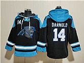 Men's Carolina Panthers #14 Sam Darnold Black Ageless Must-Have Lace-Up Pullover Hoodie