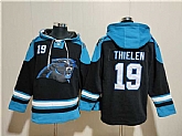 Men's Carolina Panthers #19 Adam Thielen Black Ageless Must-Have Lace-Up Pullover Hoodie