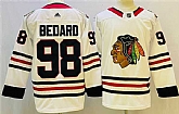 Men's Chicago Blackhawks #98 Connor Bedard White Black Stitched Jersey,baseball caps,new era cap wholesale,wholesale hats
