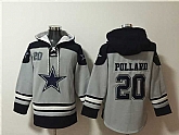 Men's Dallas Cowboys #20 Tony Pollard Gray Ageless Must-Have Lace-Up Pullover Hoodie