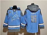 Men's Detroit Lions #16 Jared Goff Blue Ageless Must-Have Lace-Up Pullover Hoodie,baseball caps,new era cap wholesale,wholesale hats