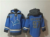 Men's Detroit Lions #97 Aidan Hutchinson Blue Ageless Must-Have Lace-Up Pullover Hoodie