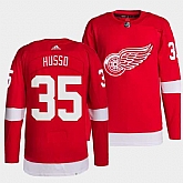 Men's Detroit Red Wings Primegreen Authentic #35 Ville Husso Red Home Jersey Dzhi