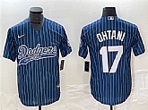 Men's Los Angeles Dodgers #17 Shohei Ohtani Navy Cool Base With Patch Stitched Baseball Jersey,baseball caps,new era cap wholesale,wholesale hats