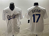Men's Los Angeles Dodgers #17 Shohei Ohtani White Gold Cool Base With Patch Stitched Baseball Jersey,baseball caps,new era cap wholesale,wholesale hats