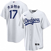 Men's Los Angeles Dodgers #17 White Cool Base Stitched Jersey Dzhi,baseball caps,new era cap wholesale,wholesale hats