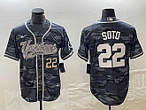 Men's New York Yankees #22 Juan Soto Number Grey Camo Cool Base With Patch Stitched Baseball Jersey,baseball caps,new era cap wholesale,wholesale hats