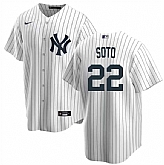 Men's New York Yankees #22 Juan Soto White Cool Base Stitched Baseball Jersey Dzhi,baseball caps,new era cap wholesale,wholesale hats