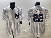 Men's New York Yankees #22 Juan Soto White Throwback Stitched MLB Cool Base Nike Jersey