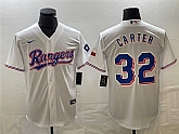 Men's Texas Rangers #32 Evan Carter White With Patch Cool Base Stitched Baseball Jersey,baseball caps,new era cap wholesale,wholesale hats