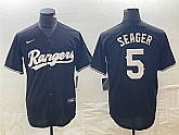 Men's Texas Rangers #5 Corey Seager Black Cool Base Stitched Baseball Jersey,baseball caps,new era cap wholesale,wholesale hats