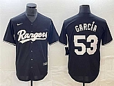 Men's Texas Rangers #53 Adolis Garcia Black Cool Base Stitched Baseball Jersey,baseball caps,new era cap wholesale,wholesale hats