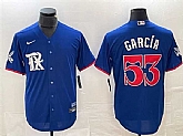 Men's Texas Rangers #53 Adolis Garcia Royal City Connect Stitched Baseball Jersey,baseball caps,new era cap wholesale,wholesale hats