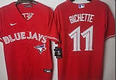 Men's Toronto Blue Jays #11 Bo Bichette Red Cool Base Stitched Jersey,baseball caps,new era cap wholesale,wholesale hats