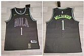 Pelicans 1 Zion Williamson Black Nike 2023-24 City Edition Swingman Jersey