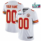 Men & Women & Youth Kansas City Chiefs Custom White Super Bowl LVII Patch Vapor Untouchable Limited Stitched Jersey