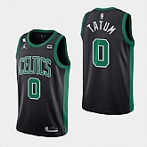 Men's Boston Celtics #0 Jayson Tatum Black No.6 Patch Stitched Basketball Jersey,baseball caps,new era cap wholesale,wholesale hats