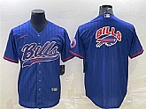 Men's Buffalo Bills Team Big Logo With Patch Cool Base Stitched Baseball Jersey,baseball caps,new era cap wholesale,wholesale hats