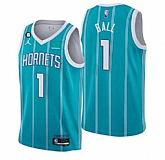 Men's Charlotte Hornets #1 LaMelo Ball 2022-23 Icon Edition No.6 Patch Stitched Basketball Jersey,baseball caps,new era cap wholesale,wholesale hats