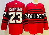 Men's Detroit Red Wings #23 Lucas Raymond Red 2022-23 Reverse Retro Stitched Jersey,baseball caps,new era cap wholesale,wholesale hats