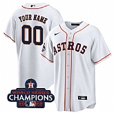 Men's Houston Astros Active Player Custom White 2022 World Series Champions Cool Base Stitched Baseball Jersey,baseball caps,new era cap wholesale,wholesale hats