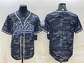 Men's Indianapolis Colts Blank Gray Camo With Patch Cool Base Stitched Baseball Jersey,baseball caps,new era cap wholesale,wholesale hats